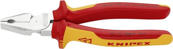 Produktbild: Knipex 02 06 180 VDE Kraft-Kombizange 180mm DIN ISO 5746, DIN EN 60900