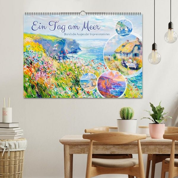 Produktbild: Ein Tag am Meer - Durch die Augen der Impressionisten (Wandkalender 2026 DIN A2 quer), CALVENDO Monatskalender