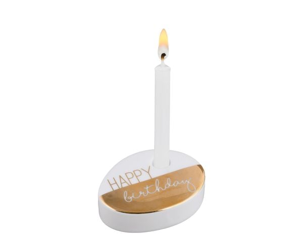 Produktbild: R&auml;der HERZST&Uuml;CKE Wunschkerze Happy Birthday
