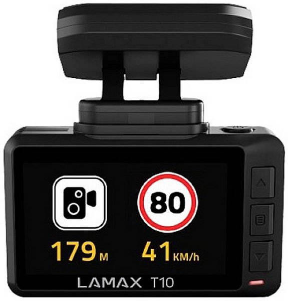 Produktbild: Lamax T10 Dashcam mit GPS Blickwinkel horizontal max.=170 &deg; Datenanzeige im Video, G-Sensor, WDR, Schleifenaufzeichnung, Automatischer Start, GPS