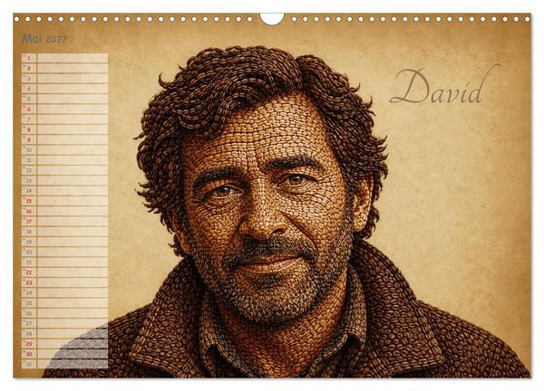 Produktbild: Kaffeetypen - Charakterk&ouml;pfe aus Bohnen (Wandkalender 2027 DIN A3 quer), CALVENDO Monatskalender