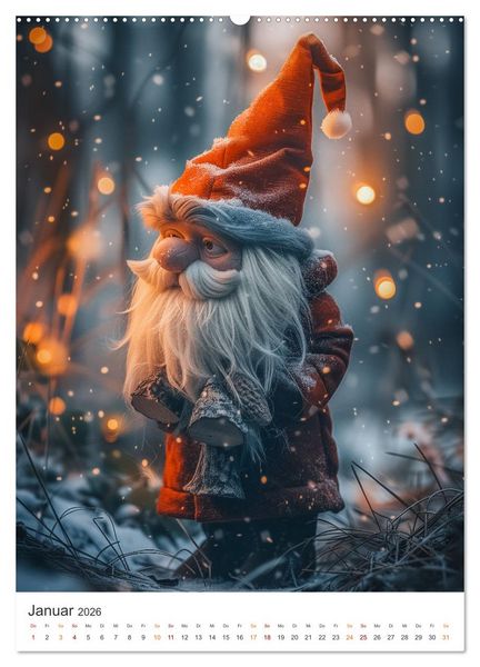 Produktbild: Zwerge und Wichtel (Wandkalender 2026 DIN A2 hoch), CALVENDO Monatskalender
