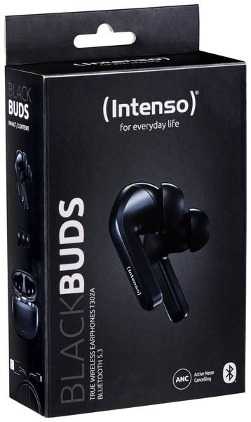 Produktbild: Intenso T300A In Ear Headset Bluetooth® Stereo Schwarz Noise Cancelling Batterieladeanzeige, Headset, Ladecase, Touch-Steuerung