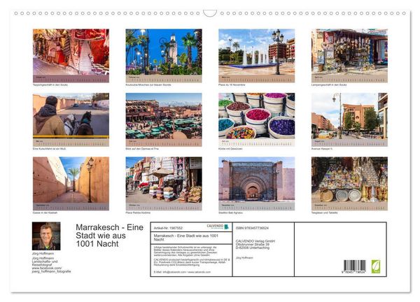 Produktbild: Marrakesch - Eine Stadt wie aus 1001 Nacht (Wandkalender 2026 DIN A2 quer), CALVENDO Monatskalender
