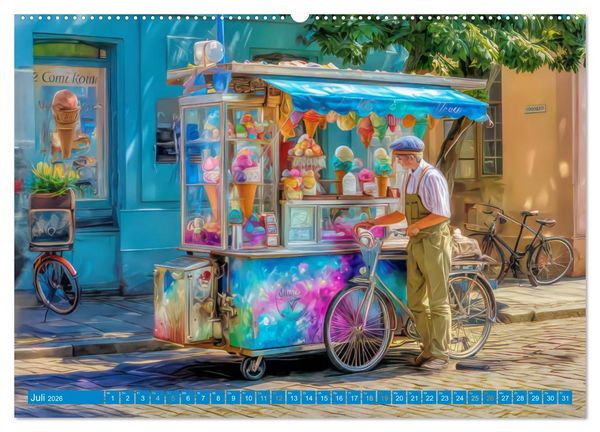 Produktbild: Bunte Stadt - Einzigartige Bewohner (Wandkalender 2026 DIN A2 quer), CALVENDO Monatskalender