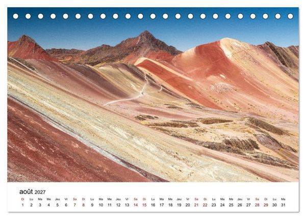 Produktbild: P&eacute;rou Les couleurs de la nature (Calendrier de bureau 2027 DIN A5 vertical), CALVENDO calendrier mensuel