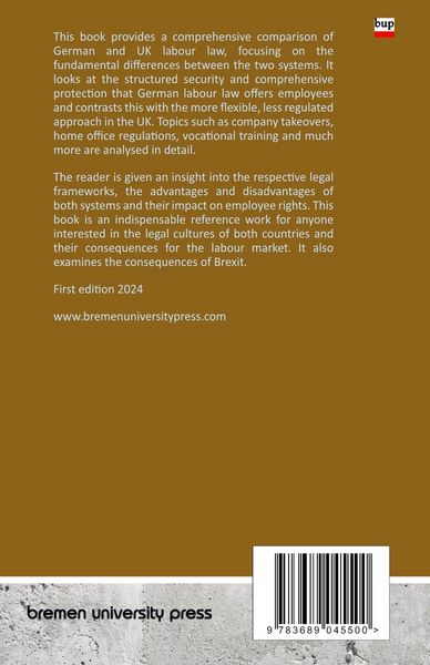 Produktbild: Differences in labour law between Germany and the United Kingdom