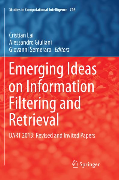 Produktbild: Emerging Ideas on Information Filtering and Retrieval