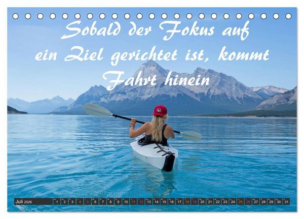 Produktbild: Sport Spruchkalender (Tischkalender 2026 DIN A5 quer), CALVENDO Monatskalender