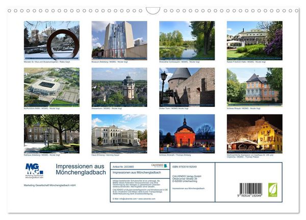 Produktbild: Impressionen aus M&ouml;nchengladbach (Wandkalender 2026 DIN A3 quer), CALVENDO Monatskalender