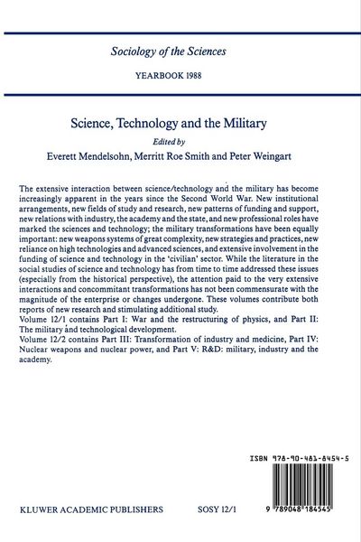 Produktbild: Science, Technology and the Military