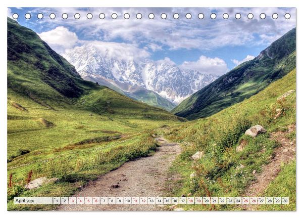 Produktbild: Georgien - Kirchen Kl&ouml;ster Kaukasus (Tischkalender 2026 DIN A5 quer), CALVENDO Monatskalender