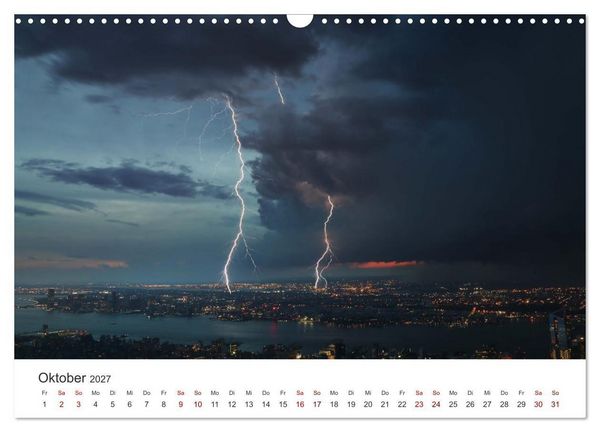 Produktbild: Gewitter - atemberaubende Naturschauspiele (Wandkalender 2027 DIN A3 quer), CALVENDO Monatskalender