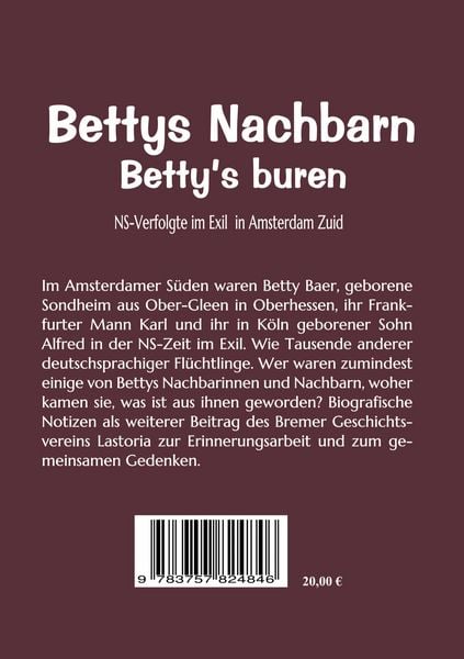 Produktbild: Bettys Nachbarn - Betty's buren