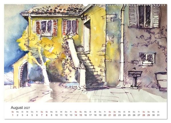Produktbild: Italienische Reiseskizzen (Wandkalender 2027 DIN A2 quer), CALVENDO Monatskalender