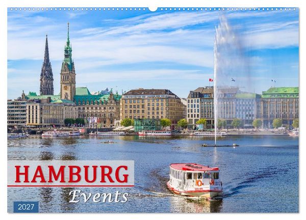 Hamburg Events (Wandkalender 2027 DIN A2 quer), CALVENDO Monatskalender