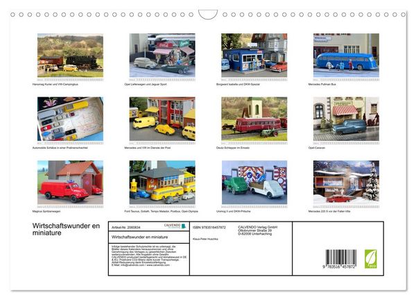 Produktbild: Wirtschaftswunder en miniature (Wandkalender 2026 DIN A3 quer), CALVENDO Monatskalender