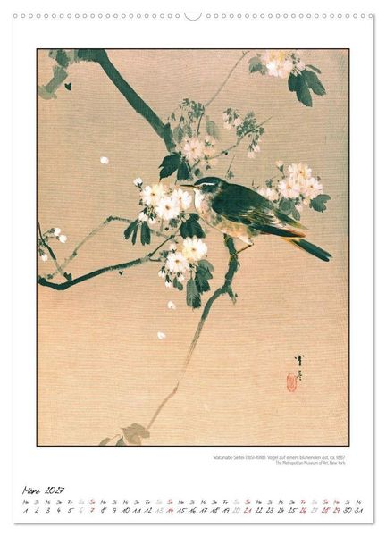 Produktbild: Watanabe Seitei - Japanische Tuschmalerei (hochwertiger Premium Wandkalender 2027 DIN A2 hoch), Kunstdruck in Hochglanz