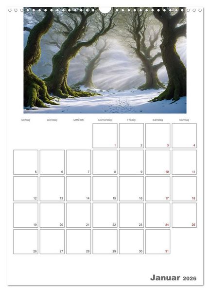Produktbild: Der Zauberwald Eine geheimnisvolle Reise (Wandkalender 2026 DIN A3 hoch), CALVENDO Monatskalender
