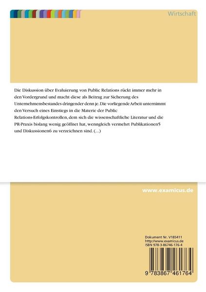 Produktbild: Public Relations-Erfolgskontrollen - Zur Messbarkeit der &Ouml;ffentlichkeitsarbeit