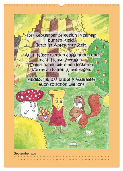 Produktbild: Tobi und das Jahr (hochwertiger Premium Wandkalender 2026 DIN A2 hoch), Kunstdruck in Hochglanz