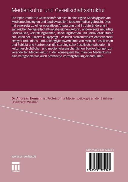 Produktbild: Medienkultur und Gesellschaftsstruktur