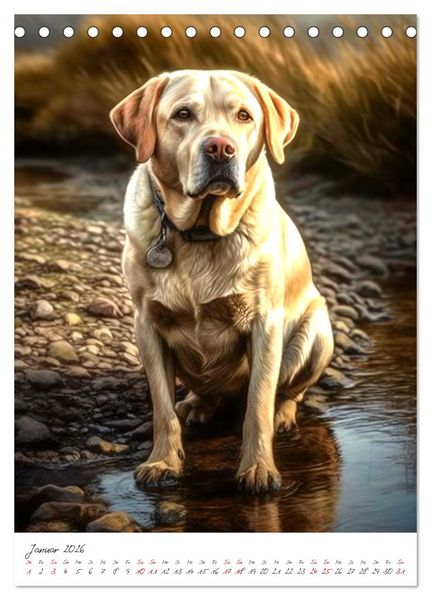 Produktbild: Der Labrador (Tischkalender 2026 DIN A5 hoch), CALVENDO Monatskalender