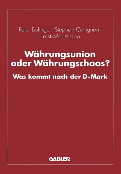 Produktbild: W&auml;hrungsunion oder W&auml;hrungschaos?