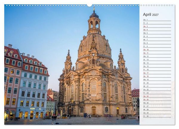 Produktbild: Dresden an der Elbe - Der Planer (hochwertiger Premium Wandkalender 2027 DIN A2 quer), Kunstdruck in Hochglanz