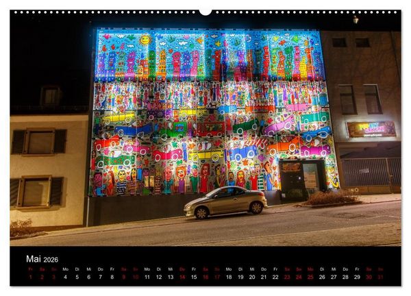 Produktbild: Pirmasens bei Nacht (hochwertiger Premium Wandkalender 2026 DIN A2 quer), Kunstdruck in Hochglanz