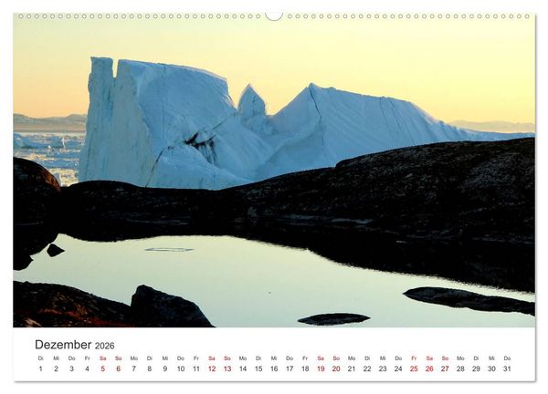 Produktbild: Gr&ouml;nland Bizarre Eiswelt um Ilulissat (hochwertiger Premium Wandkalender 2026 DIN A2 quer), Kunstdruck in Hochglanz