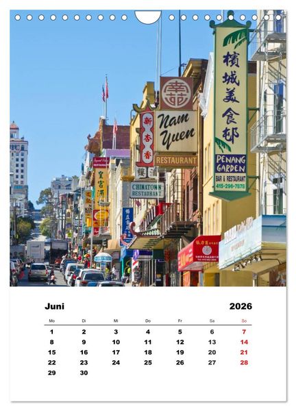 Produktbild: SAN FRANCISCO im Sommer (Wandkalender 2026 DIN A4 hoch), CALVENDO Monatskalender