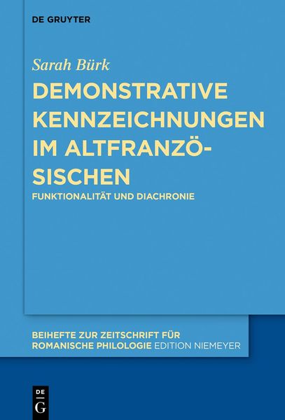 Produktbild: Demonstrative Kennzeichnungen im Altfranz&ouml;sischen
