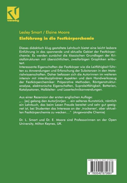 Produktbild: Einf&uuml;hrung in die Festk&ouml;rperchemie