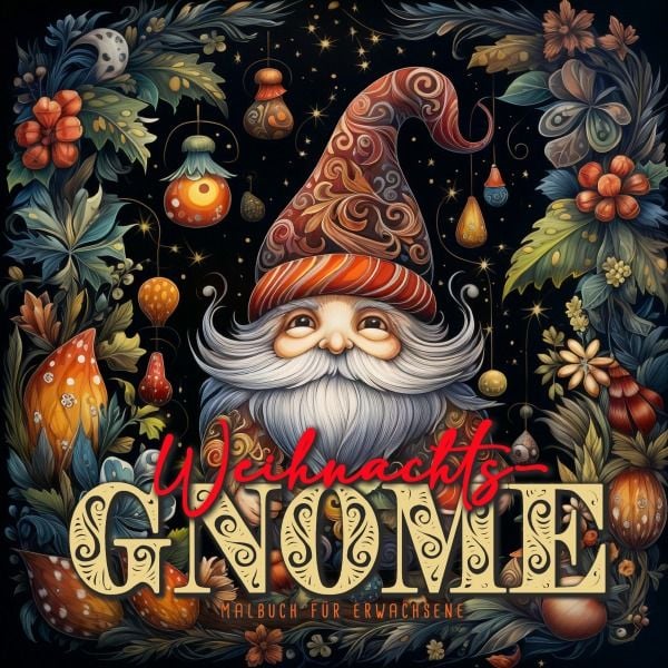 Weihnachts-Gnome Malbuch für Erwachsene