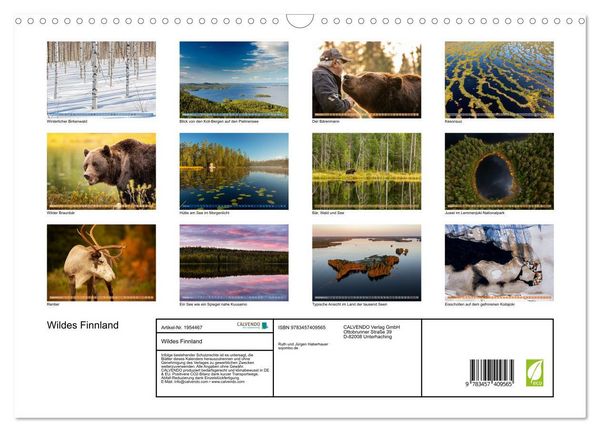 Produktbild: Wildes Finnland (Wandkalender 2026 DIN A3 quer), CALVENDO Monatskalender
