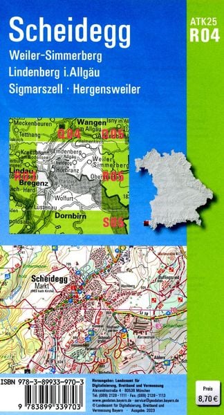 Produktbild: ATK25-R04 Scheidegg (Amtliche Topographische Karte 1:25000)