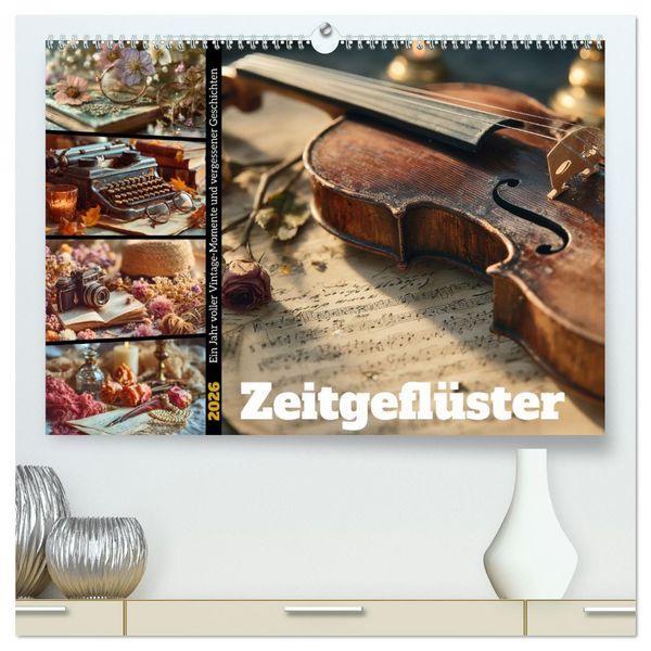 Produktbild: Zeitgefl&uuml;ster (hochwertiger Premium Wandkalender 2026 DIN A2 quer), Kunstdruck in Hochglanz
