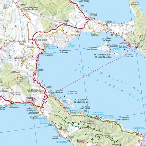 Produktbild: Freytag & berndt Stra&szlig;enkarte Chalkidiki - Thassos - Olymp 1:150.000