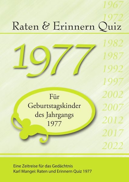Produktbild: Raten und Erinnern Quiz 1977