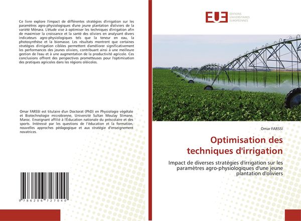 Produktbild: Optimisation des techniques d'irrigation
