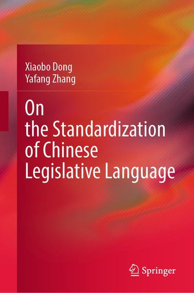 Produktbild: On the Standardization of Chinese Legislative Language