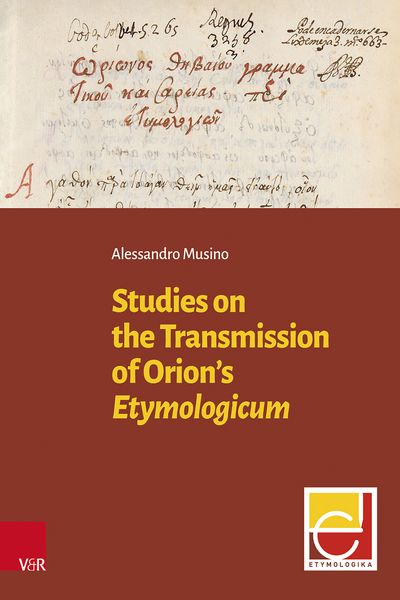 Produktbild: Studies on the Transmission of Orion&rsquo;s Etymologicum