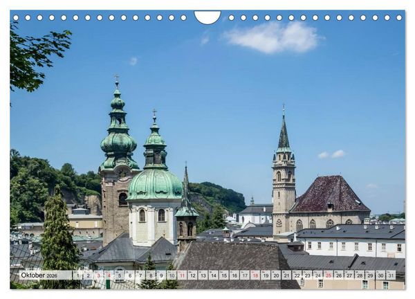 Produktbild: Charmantes Stadtherz SALZBURG (Wandkalender 2026 DIN A4 quer), CALVENDO Monatskalender