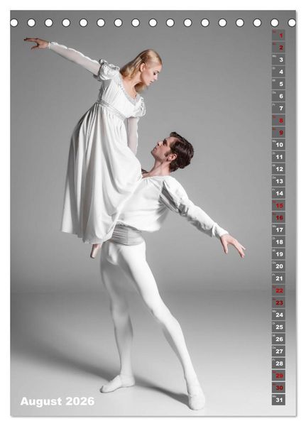 Produktbild: Sinneseindruck Ballett (Tischkalender 2026 DIN A5 hoch), CALVENDO Monatskalender