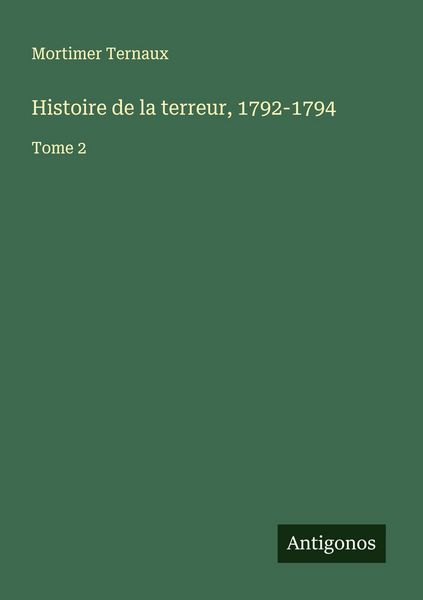 Produktbild: Histoire de la terreur, 1792-1794