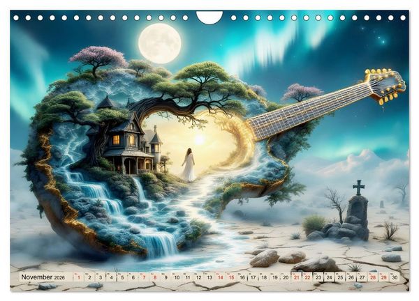 Produktbild: Gitarrenhorizonte (Wandkalender 2026 DIN A4 quer), CALVENDO Monatskalender