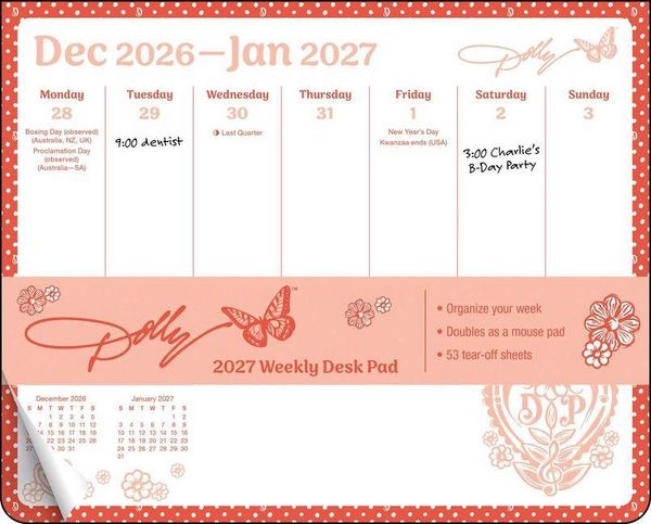 Produktbild: Dolly Parton 2027 Weekly Desk Pad Calendar