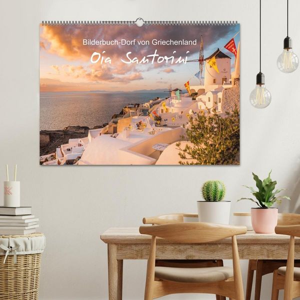 Produktbild: Oia Santorini - Bilderbuch-Dorf von Griechenland (Wandkalender 2027 DIN A2 quer), CALVENDO Monatskalender
