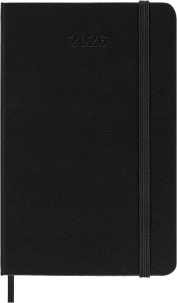 Produktbild: Moleskine 12 Monate Wochenkalender 2026, Pocket/A6, 1 Wo = 2 Seiten, horizontal, fester Einband, Schwarz